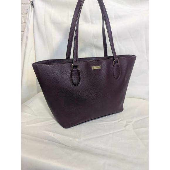 Kate Spade Dally Laurel Saffiano Leather Tote Plum Medium - Picture 8 of 16